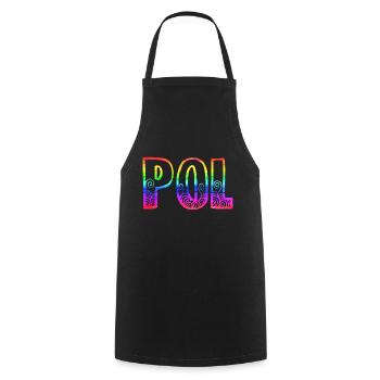 Pol RS Arc-en-ciel - Tablier de cuisine - noir - Devant - AI Model Male 185 dark (185cm)