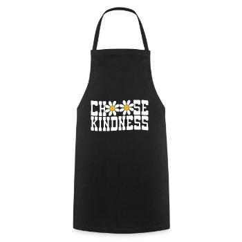 Choose Kindness Blumen - Kochschürze - Schwarz - Vorne - AI Model Male 185 dark (185cm)