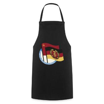 Für Deutsch Sowjetische Freundschaft Ossi DDR - Kochschürze - Schwarz - Vorne - AI Model Male 185 dark (185cm)