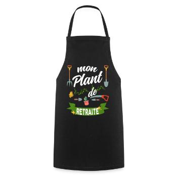Mon plant de retraite Plan de Retraite - Tablier de cuisine - noir - Devant - AI Model Male 185 dark (185cm)