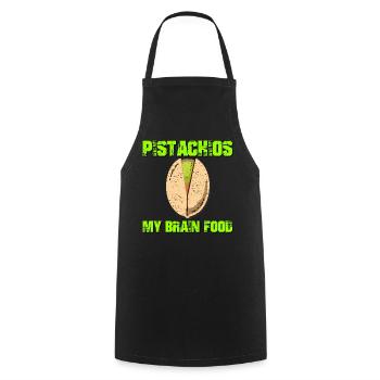Pistaches - My Brain Food - Tablier de cuisine - noir - Devant - AI Model Male 185 dark (185cm)