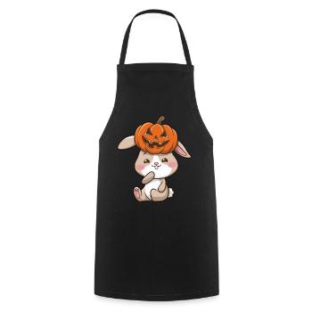Süßer Halloween Hase Kürbis Cartoon Oktober - Kochschürze - Schwarz - Vorne - AI Model Male 185 dark (185cm)