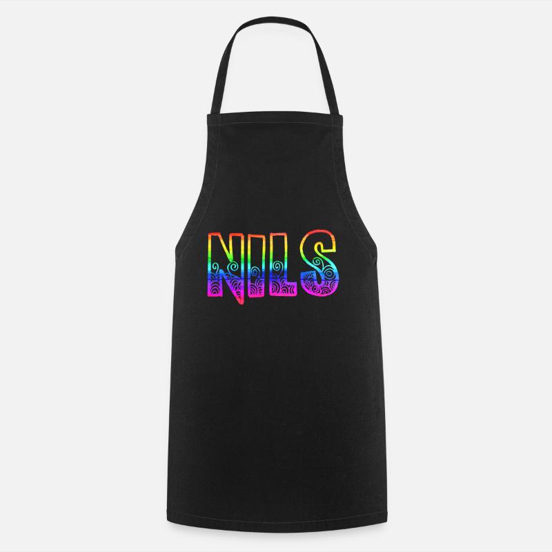 nils rs regenbogen - Kochschürze - Schwarz