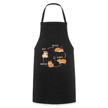 Manger Sleep Wheek Répéter Cochon d’Inde Animal de compagnie - Tablier de cuisine - noir - Devant - AI Model Male 185 dark (185cm)