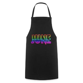 Juin RS Rainbow - Tablier de cuisine - noir - Devant - AI Model Male 185 dark (185cm)