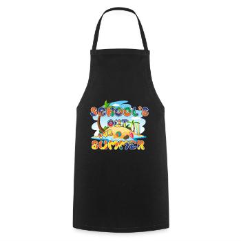 Schools Out For Summer Holidays Last Day of School - Cooking Apron - black - Front - AI Model Male 185 dark (185cm)