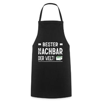 Bester Nachbar Der Welt Auf Gute Nachbarschaft - Kochschürze - Schwarz - Vorne - AI Model Male 185 dark (185cm)