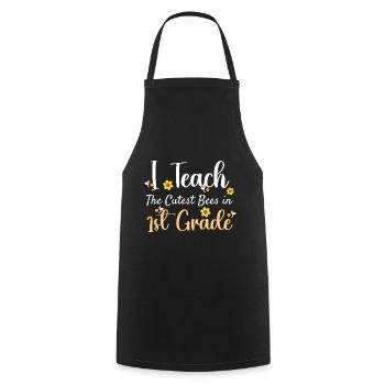I Teach The Cutest Bees In 1st Grade - Cooking Apron - black - Front - AI Model Male 185 dark (185cm)