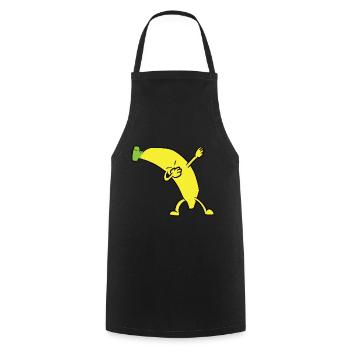 Banana - DAB, dab, dabbing, dance - Cooking Apron - black - Front - AI Model Male 185 dark (185cm)