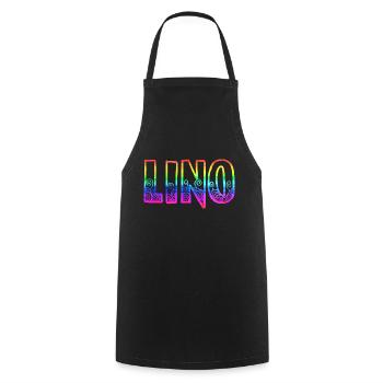 lino rs rainbow - Cooking Apron - black - Front - AI Model Male 185 dark (185cm)