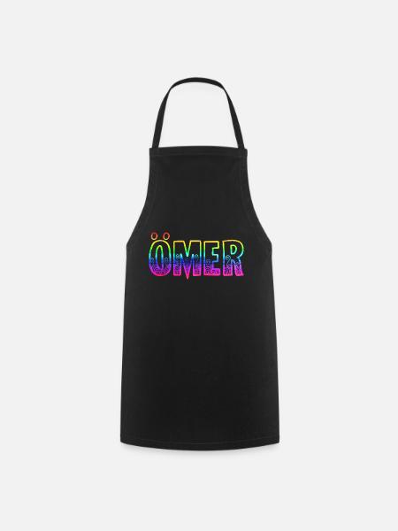 Ömer RS Arc-en-ciel - Tablier de cuisine - noir