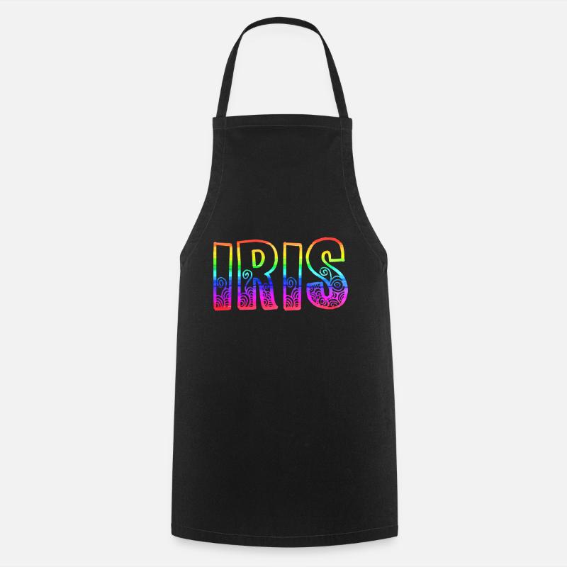 iris rs regenbogen - Kochschürze - Schwarz