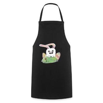 Pâques est là! Joli cadeau cool pour les enfants - Tablier de cuisine - noir - Devant - AI Model Male 185 dark (185cm)
