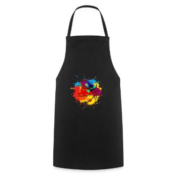 Basketball Kunst Ball - Kochschürze - Schwarz - Vorne - AI Model Male 185 dark (185cm)