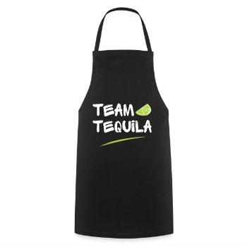 Team Tequila Lime Salt Party JGA Humour pour la fête des pères - Tablier de cuisine - noir - Devant - AI Model Male 185 dark (185cm)