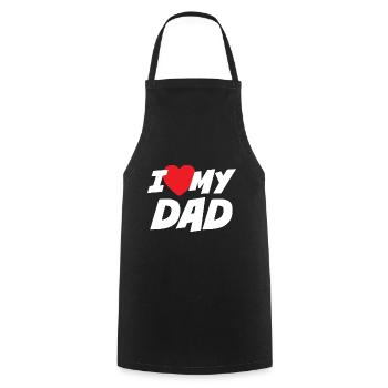 I Love my Dad - Cooking Apron - black - Front - AI Model Male 185 dark (185cm)