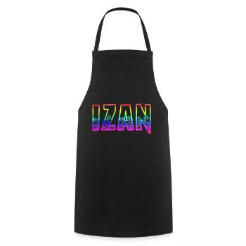 Izan RS Arc-en-ciel - Tablier de cuisine - noir - Devant - AI Model Male 185 dark (185cm)