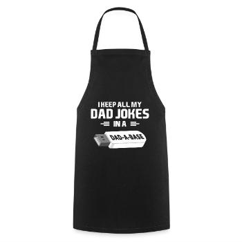 Je garde toutes les blagues de mon père dans un papa une clé USB de base - Tablier de cuisine - noir - Devant - AI Model Male 185 dark (185cm)
