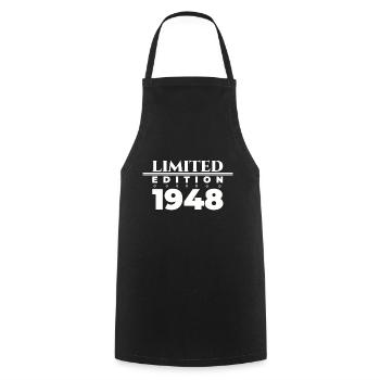 Né en 1948 75e anniversaire Cadeau homme / femme - Tablier de cuisine - noir - Devant - AI Model Male 185 dark (185cm)