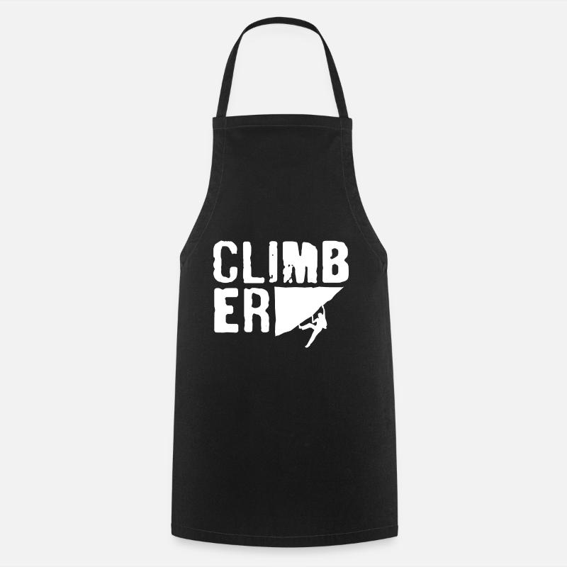Climber Hobby Rock Climbing Climbing Mountaineering - Cooking Apron - black