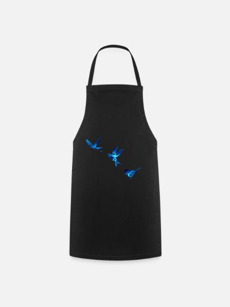 Blue Birds - Cooking Apron - black