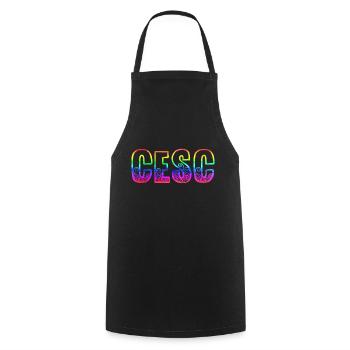 cesc rs regenbogen - Kochschürze - Schwarz - Vorne - AI Model Male 185 dark (185cm)