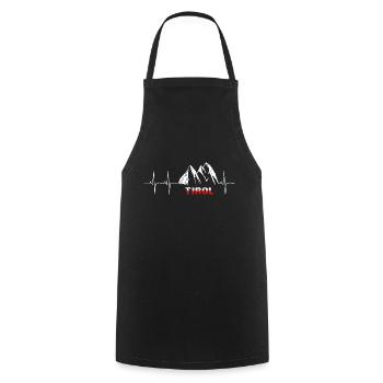 Tyrol, Austria - Cooking Apron - black - Front - AI Model Male 185 dark (185cm)