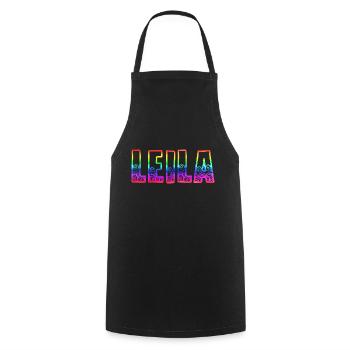 Leila RS Arc-en-ciel - Tablier de cuisine - noir - Devant - AI Model Male 185 dark (185cm)