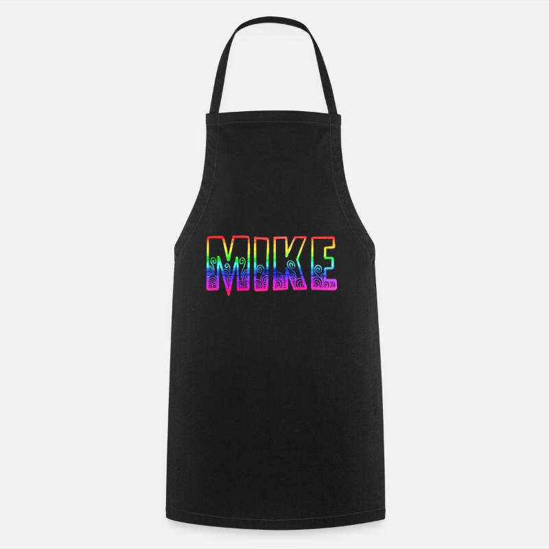 mike rs rainbow - Cooking Apron - black