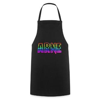 arne rs arc-en-ciel - Tablier de cuisine - noir - Devant - AI Model Male 185 dark (185cm)