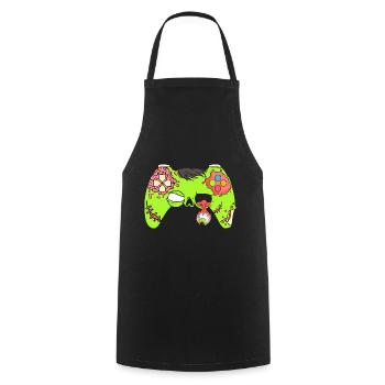 Halloween Zombie Gaming Controller - Kochschürze - Schwarz - Vorne - AI Model Male 185 dark (185cm)