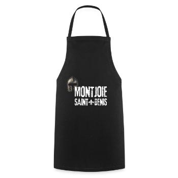 Monjoie Saint Denis Lys Chevalier de France - Tablier de cuisine - noir - Devant - AI Model Male 185 dark (185cm)