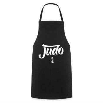 Judo Japanisch Kampfsport Judoka Gürtel - Kochschürze - Schwarz - Vorne - AI Model Male 185 dark (185cm)