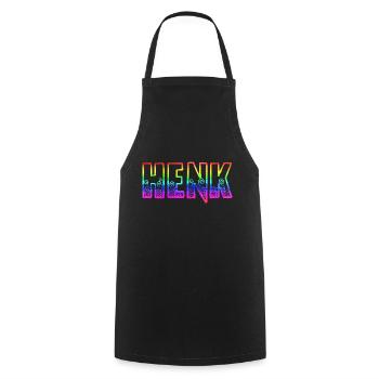 henk rs rainbow - Cooking Apron - black - Front - AI Model Male 185 dark (185cm)