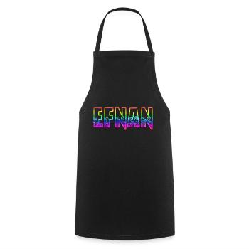 EFNAN RS Arc-en-ciel - Tablier de cuisine - noir - Devant - AI Model Male 185 dark (185cm)