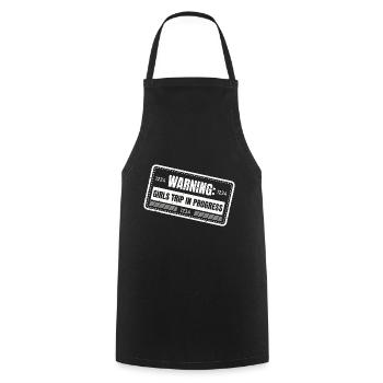 Attention Girls Trip en cours - Tablier de cuisine - noir - Devant - AI Model Male 185 dark (185cm)