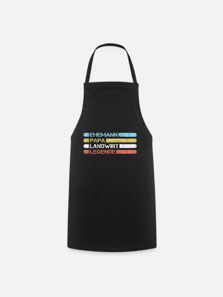 Papa der Landwirt T Shirt - Kochschürze - Schwarz