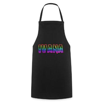 Ivana RS Arc-en-ciel - Tablier de cuisine - noir - Devant - AI Model Male 185 dark (185cm)