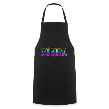 Zümra RS Rainbow - Cooking Apron - black - Front - AI Model Male 185 dark (185cm)