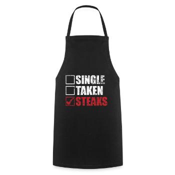 Steak Meat - Cooking Apron - black - Front - AI Model Male 185 dark (185cm)