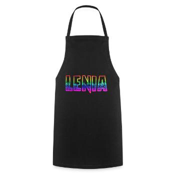 lenia rs rainbow - Cooking Apron - black - Front - AI Model Male 185 dark (185cm)