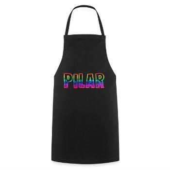 Pilar RS Arc-en-ciel - Tablier de cuisine - noir - Devant - AI Model Male 185 dark (185cm)