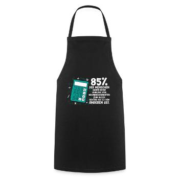 Mathe Mathematik Lehrer Rechner - Kochschürze - Schwarz - Vorne - AI Model Male 185 dark (185cm)