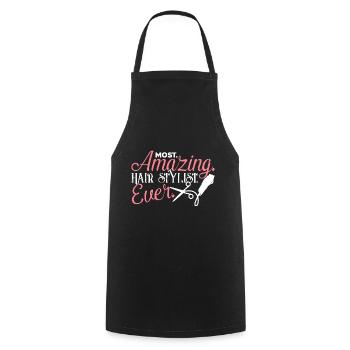 Hair Stylist Amazing Hair Stylist - Cooking Apron - black - Front - AI Model Male 185 dark (185cm)