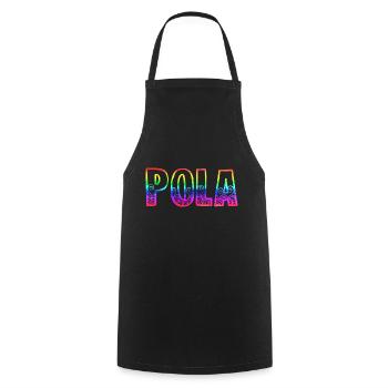 pola rs arc-en-ciel - Tablier de cuisine - noir - Devant - AI Model Male 185 dark (185cm)