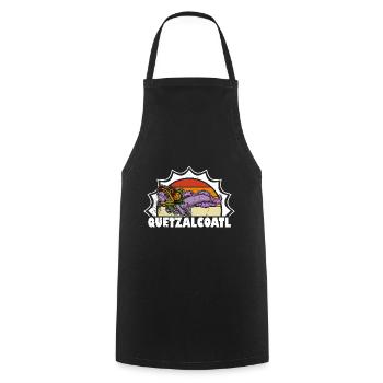 Quetzalcoatl Axolotl Mexique Divinité Aztèque - Tablier de cuisine - noir - Devant - AI Model Male 185 dark (185cm)