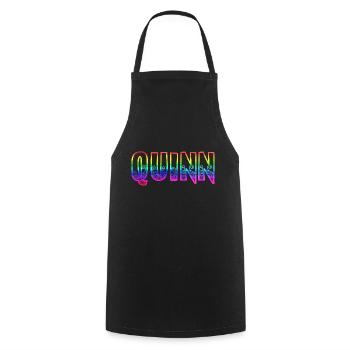 quinn rs arc-en-ciel - Tablier de cuisine - noir - Devant - AI Model Male 185 dark (185cm)