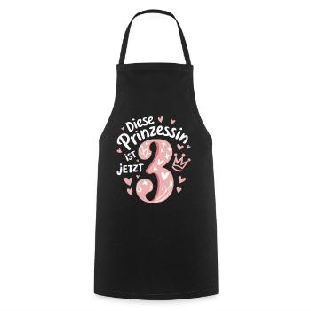 Birthday Gift 3 Years Children's Birthday - Cooking Apron - black - Front - AI Model Male 185 dark (185cm)
