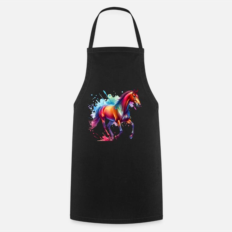 Trotter Cadeau Cheval - Tablier de cuisine - noir