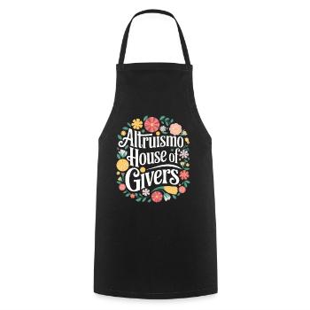 Altruisme Don désintéressé Donner d’école - Tablier de cuisine - noir - Devant - AI Model Male 185 dark (185cm)
